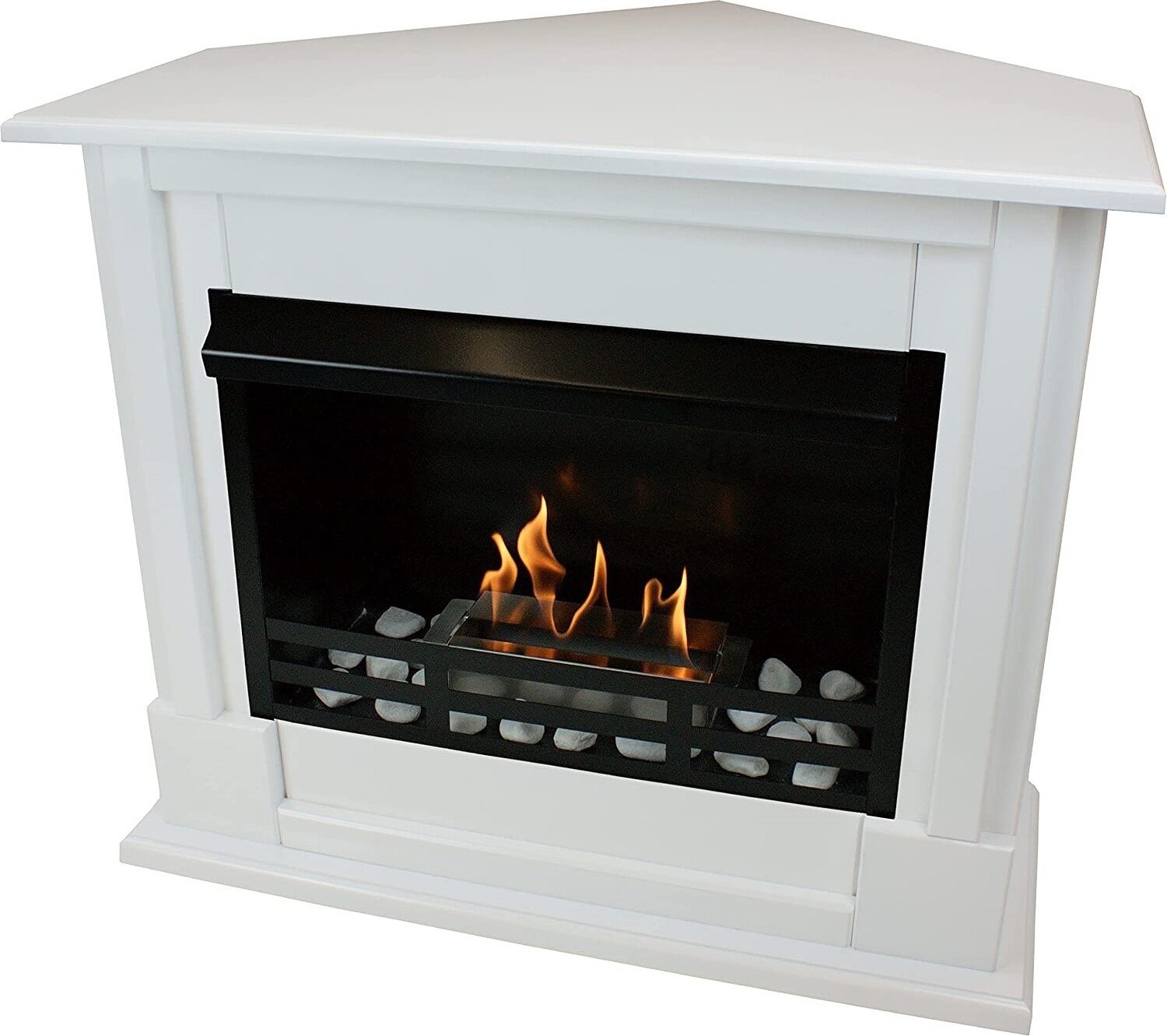 Krb na gél Krb na etanol Rohový krb Apollo Deluxe - biely