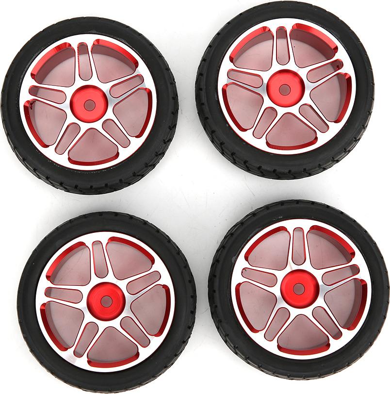 Gistuch 4pcs Aluminiumlegierung 1/10 RC -Auto -Reifen -Fernbedienungs -Steuerrad -Hub -Austausch