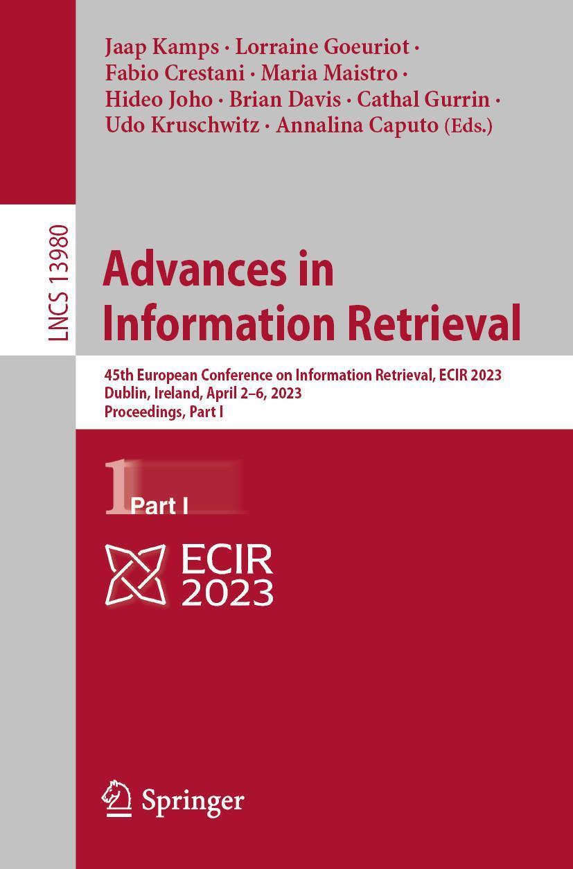 Sonstige Verlage Advances in Information Retrieval