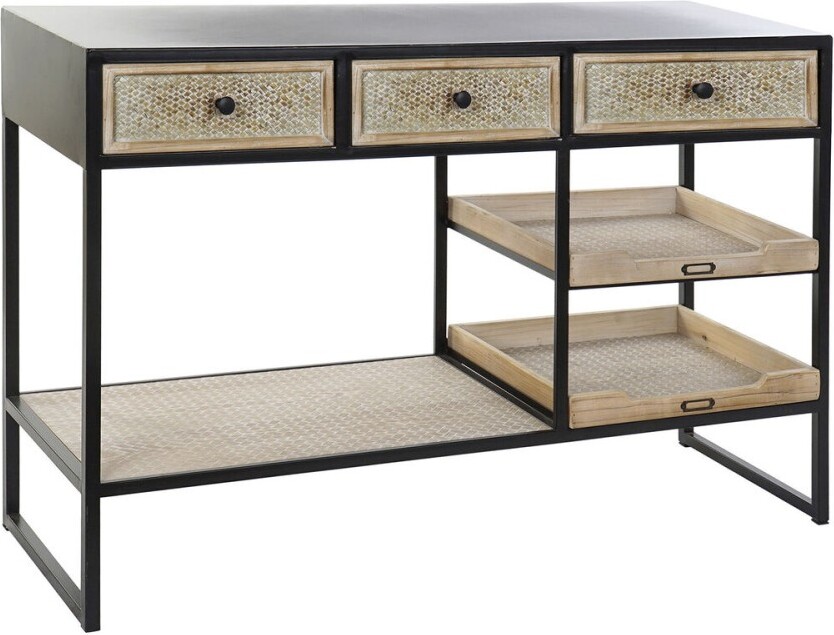 Konsole Home ESPRIT Braun Schwarz Holz Metall 120 x 38 x 80 cm S3054467