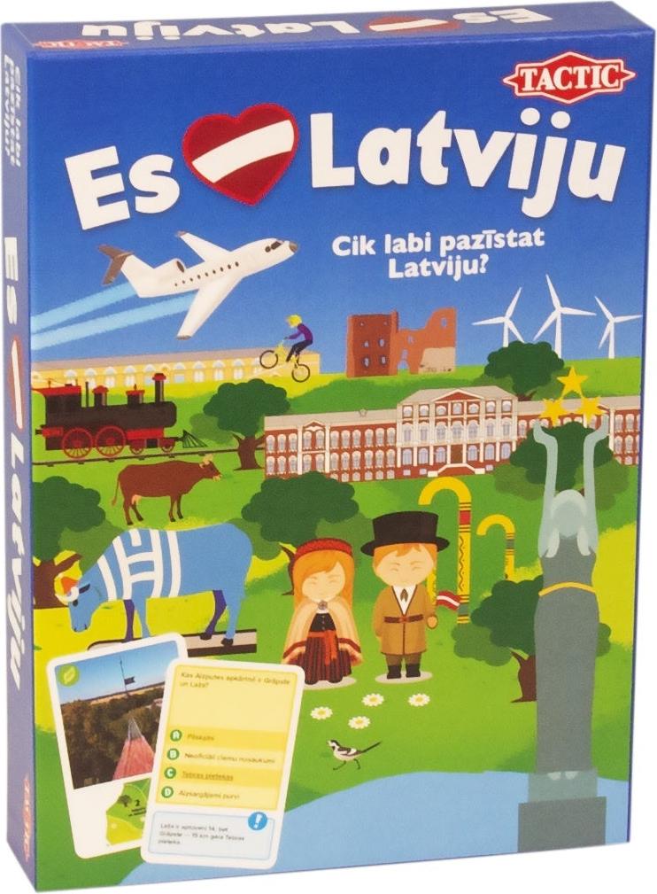 TACTIC Taktik-Brettspiel „I Love Latvia“ (auf Lettisch)
