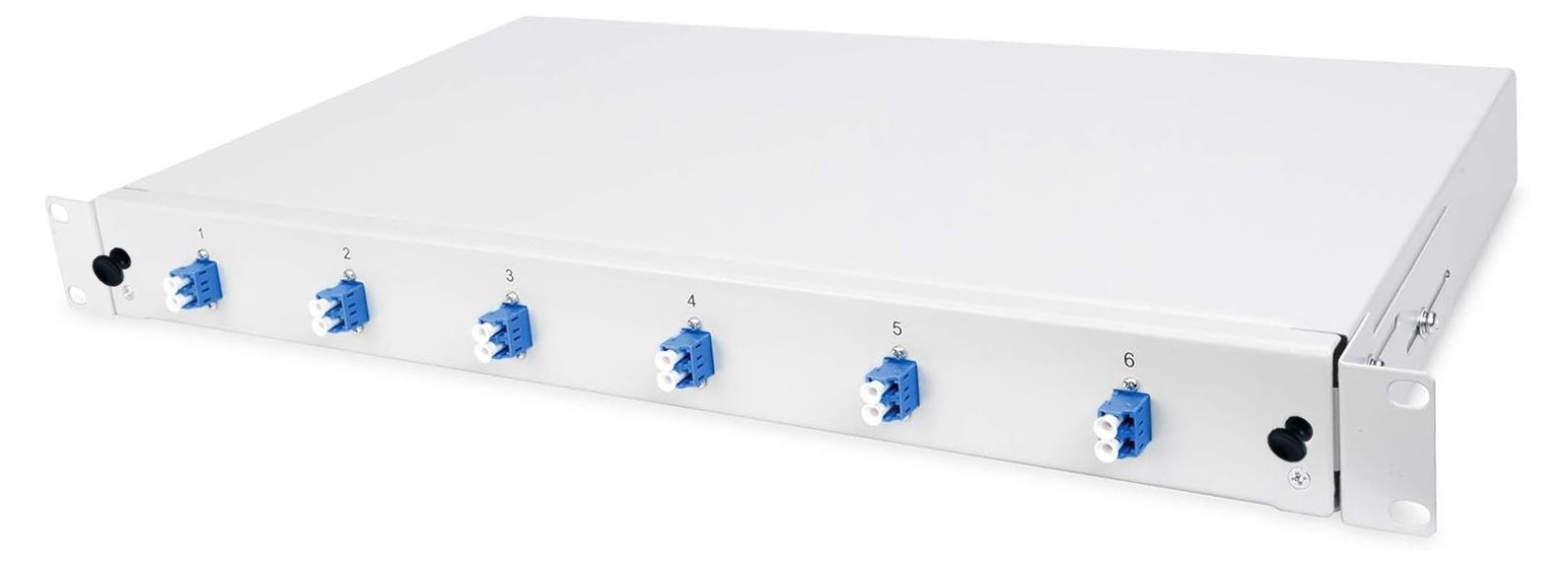 helos LWL 19" Breakoutbox mit 6-fach LC-duplex, Singlemode 99910