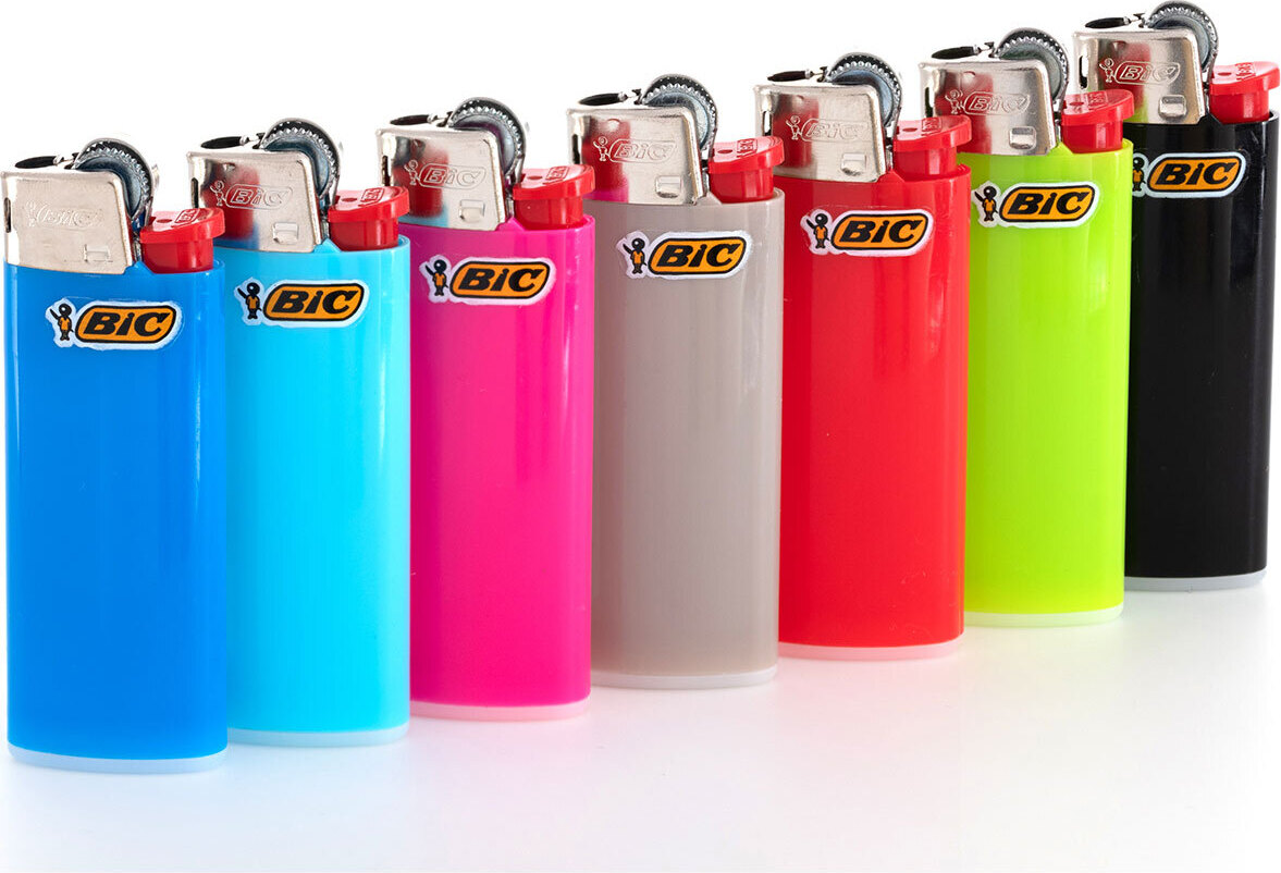 BiC Mini Feuerzeug, J25, Farb-Mix 10 Stk im Set