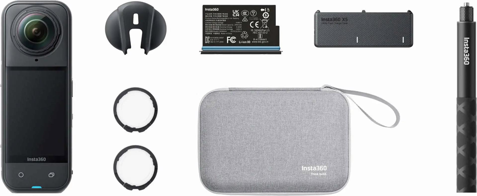 Insta360 X5 360-Grad-Action-Kamera Essentials Combo - Camcorder CINSAAHA-X505