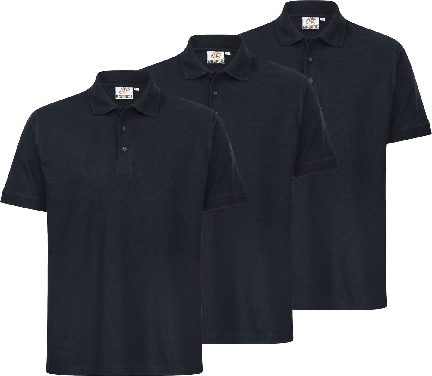 3er Set Herren Poloshirt workwear basic im Vorteilspack Berufskleidung der Marke WORXWEAR