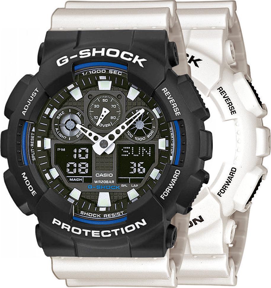 Hodinky Casio G-Shock SET GA-100B-7AER + BEZEL 10508136 + PÁS 10395227 20BAR