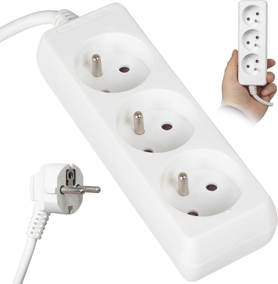 Verlängerungskabel 1,5M 3GN+0 3x1,0mm 10A IP20 VA0304-1,5 Vayox