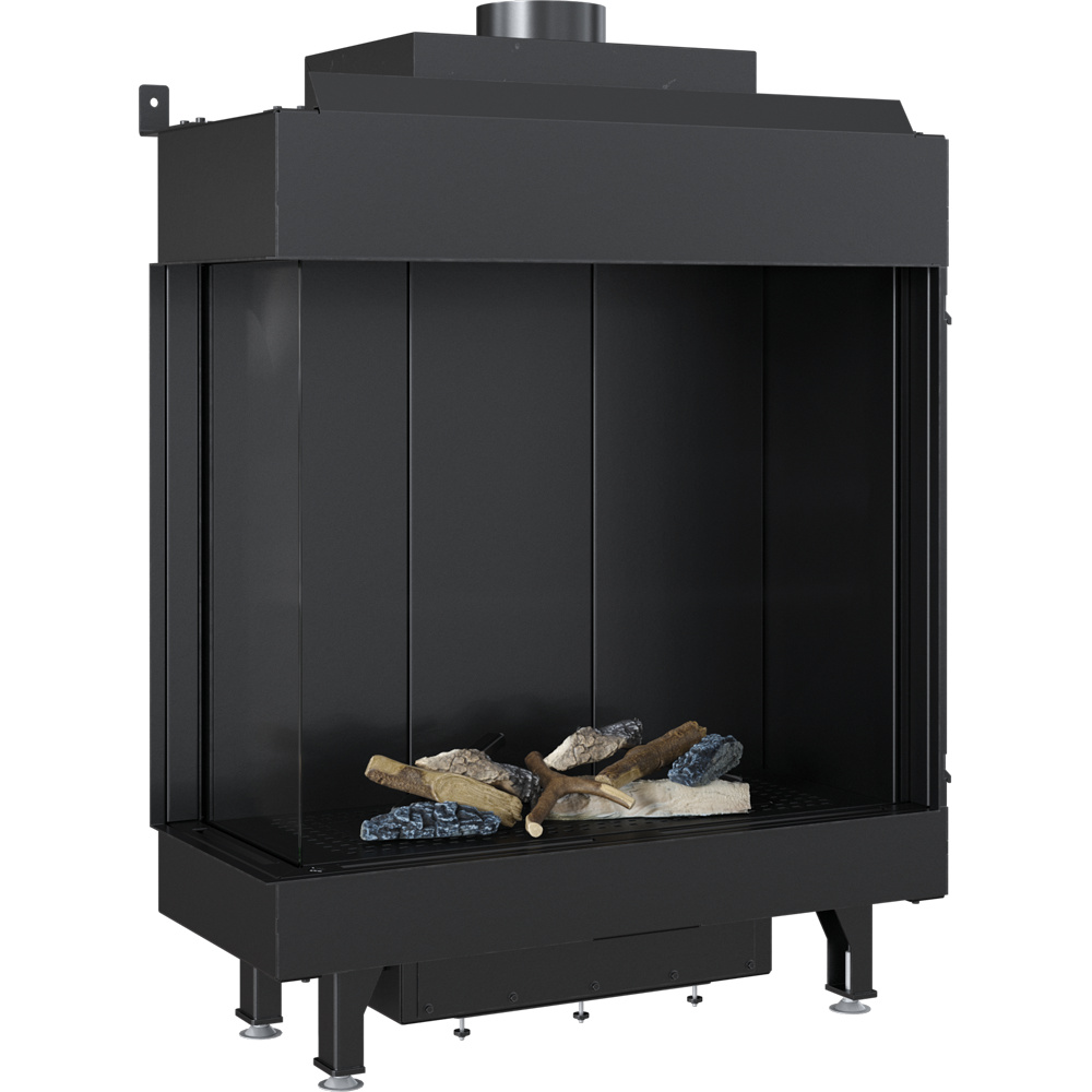 Plynový krb Leo 76 /62 ľavostranný propán bután ∅ 100/150 5,6 kW