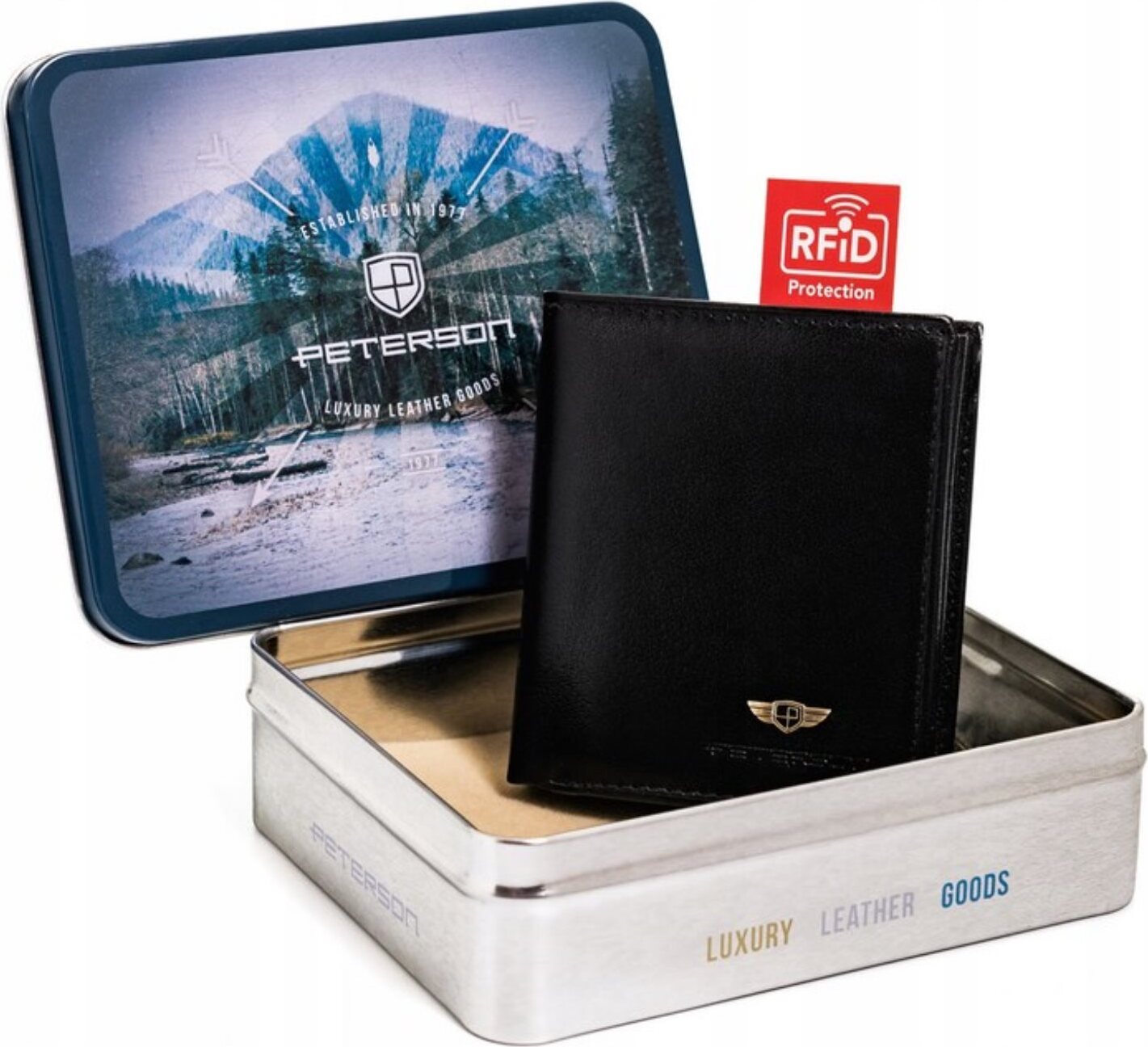 Peterson RFID Protect Compact Herren-Kartenetui greg45350