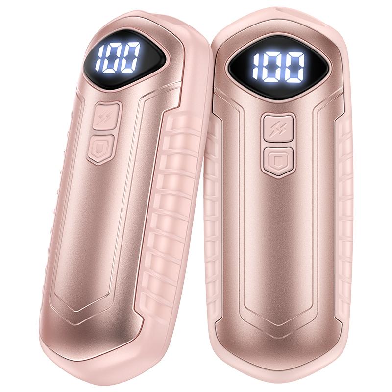 Scaldamani Elettrico Portatile 2 In 1 5200 MAh – Ricarica Veloce Type-C, Bianco Perla, Riscaldamento 3 Secondi