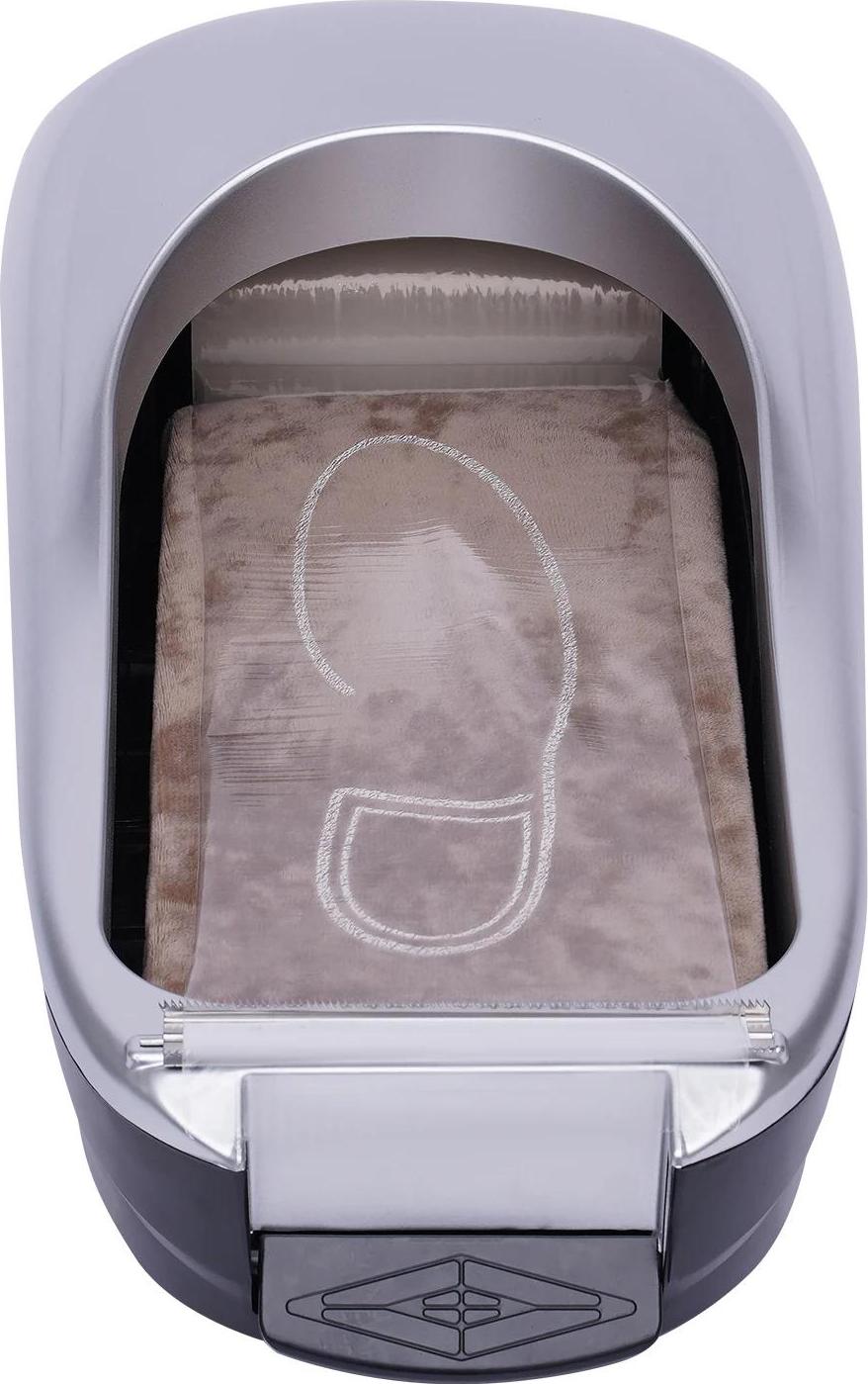 StarTech Schuhüberzieher-Automat - Schuhüberzieher-Spender - Automatische Ausgabe - Staubschutz - Mit Schuhüberzieher-Folie - Kunststoff & Edelstahl - Hellgrau