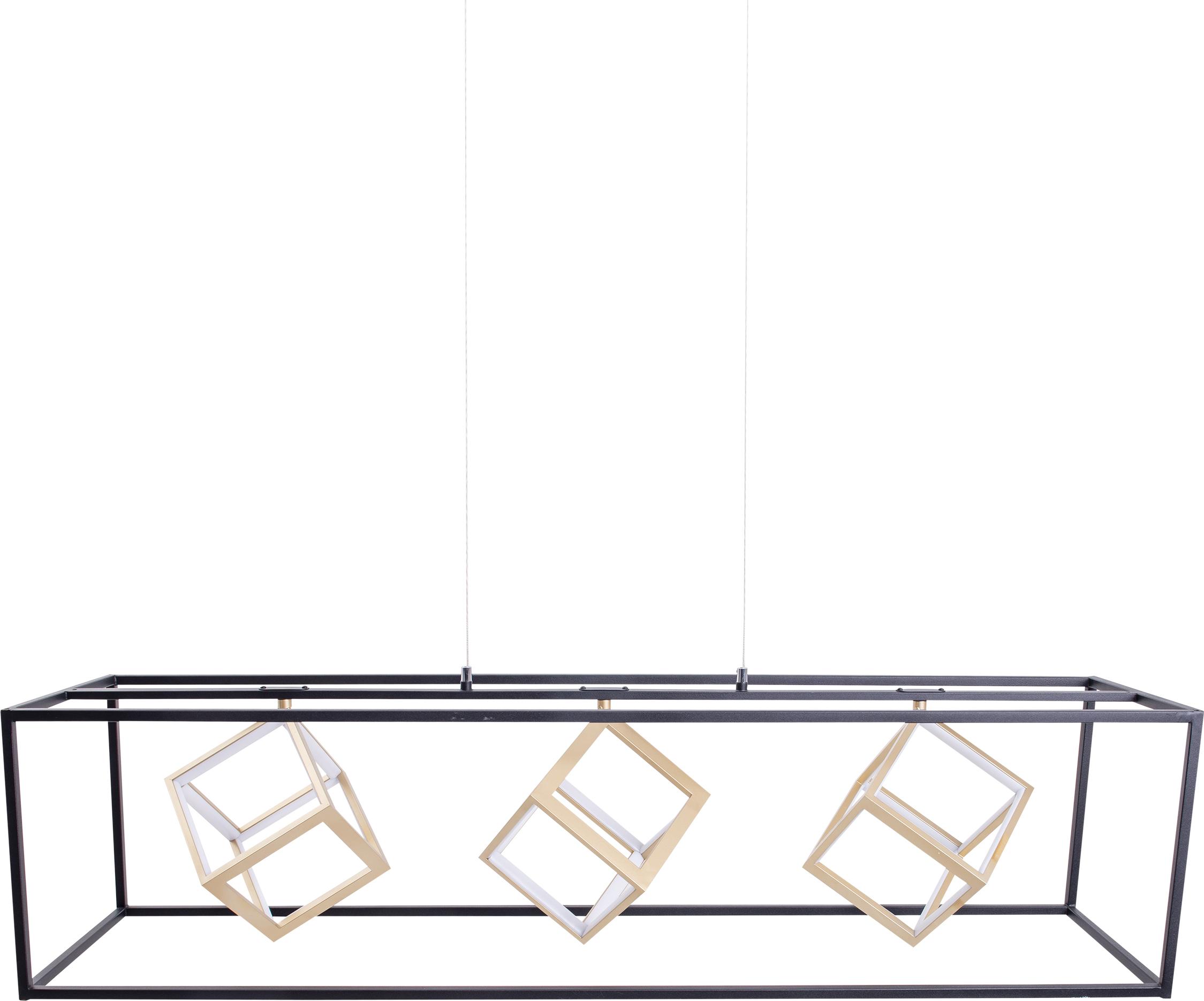 Näve Leuchten LED-Pendelleuchte l: 100cm "TRIPOLIS" LED-Pendelleuchte l: 100cm "TRIPOLIS" Pendelleuchte - LED-Pendelleuchte l: 100cm "TRIPOLIS", Hängelampe im Industrial Style, ausMetall und Kunststoff in schwarz, 150 cm hoch, Maße 100 x 20 cm, Inkl. LED – dimmbar