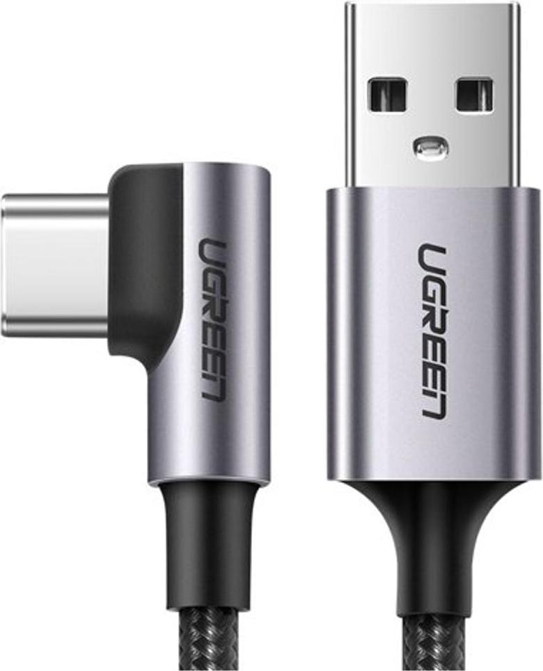 UGREEN Angled USB-C To USB-A Data Cable Black 1M 50941