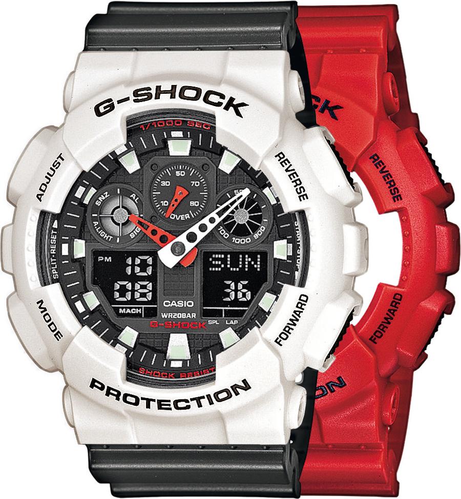 Zegarek Casio G-Shock SET GA-100B-4AER + BEZEL 10395292 + PASEK 10467764 20BAR