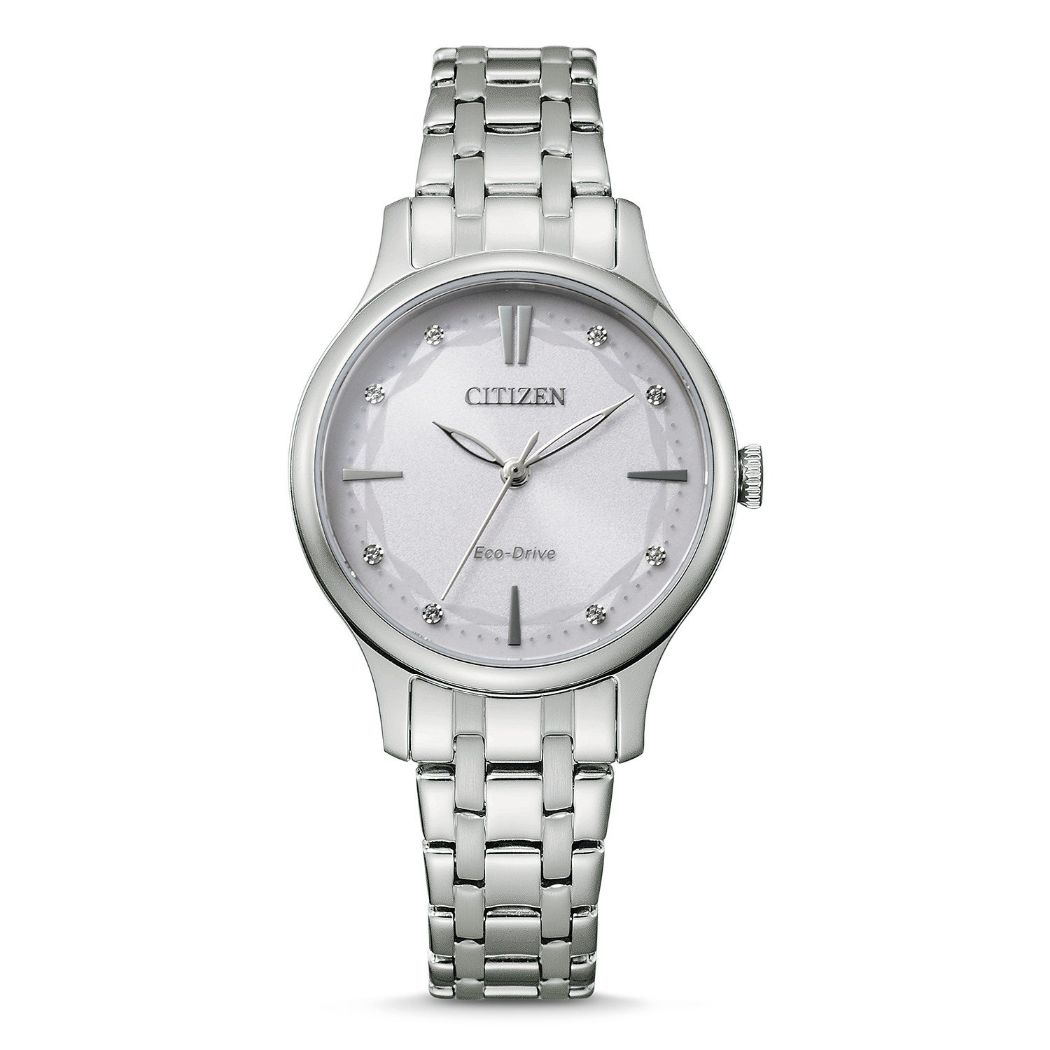 Citizen EM0890-85A Eco Drive hodinky dámske hodinky z nerezovej ocele strieborné