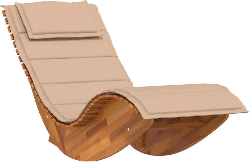 Schaukel-Sonnenliege mit Auflage Massivholz Akazie