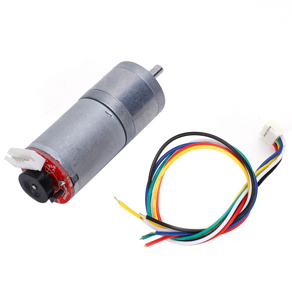 Cocosity Getriebemotor,DC-Getriebemotor,Getriebemotor mit Encoder,Drehzahlgeber Getriebemotor,Untersetzungsmotor,Getriebemotor GA25-370