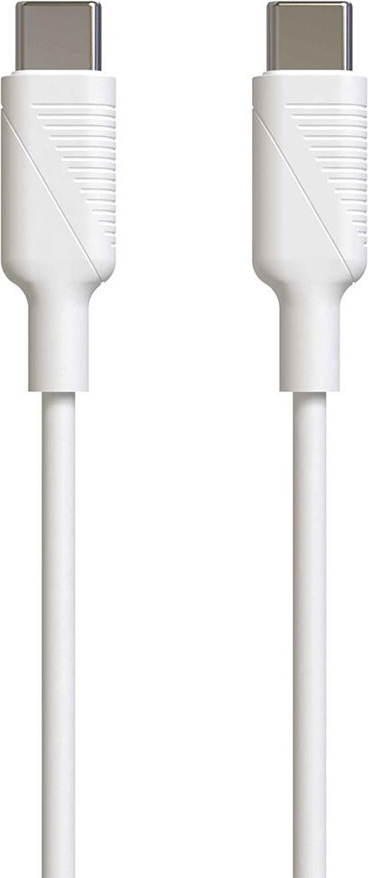 Muvit, USB-C auf USB-C Kabel 3A Laden und Synchronisieren 1,2m, Weiß MCUSC0008