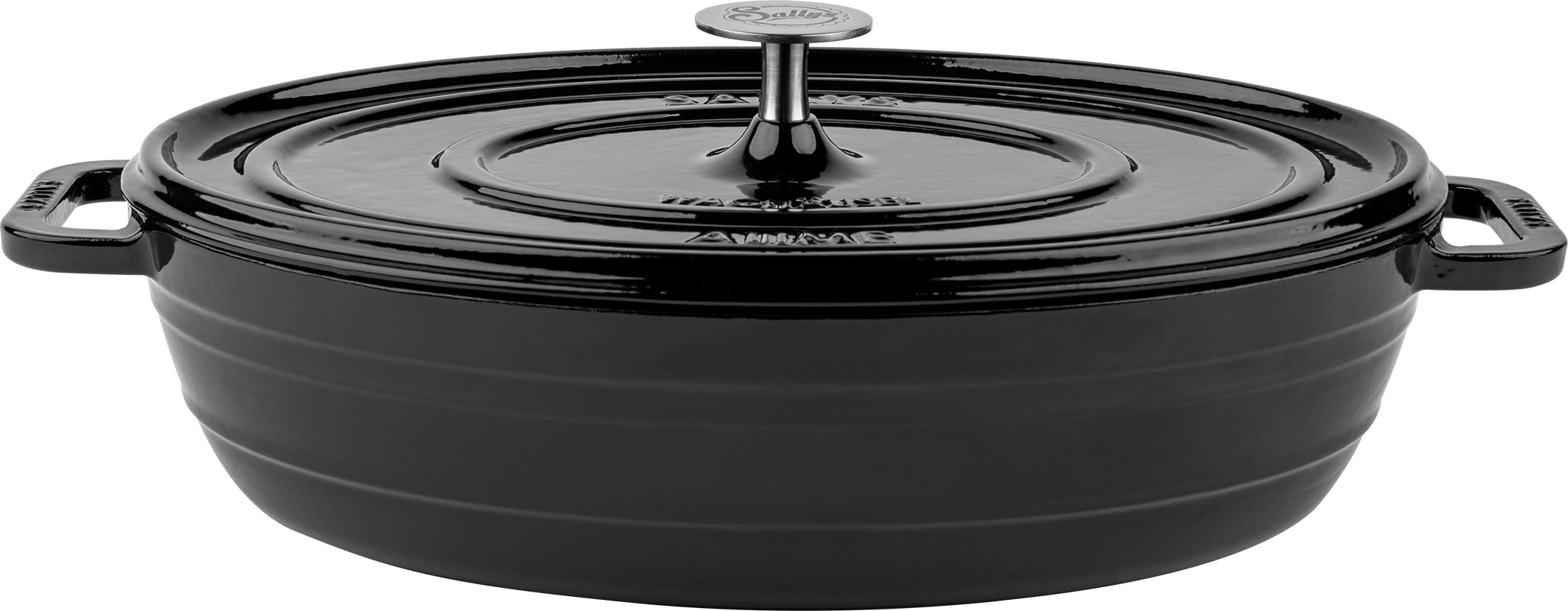 Sallys Gusseisenbräter Alime - Fury Black Majolika SP11020