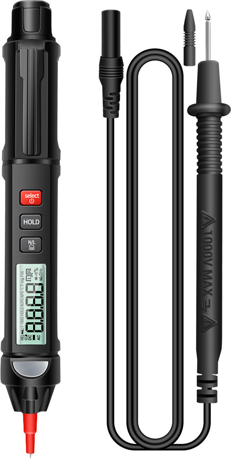 ANENG A3007 Pen Multimeter 6000 počítačov Digitálny multimetrový merač Tester s LCD displejom Podsvietená baterka NCV Automatické vypnutie Viacnásobné príslušenstvo pre testovanie kontinuity napätia Prúdový odpor Kapacita Dióda