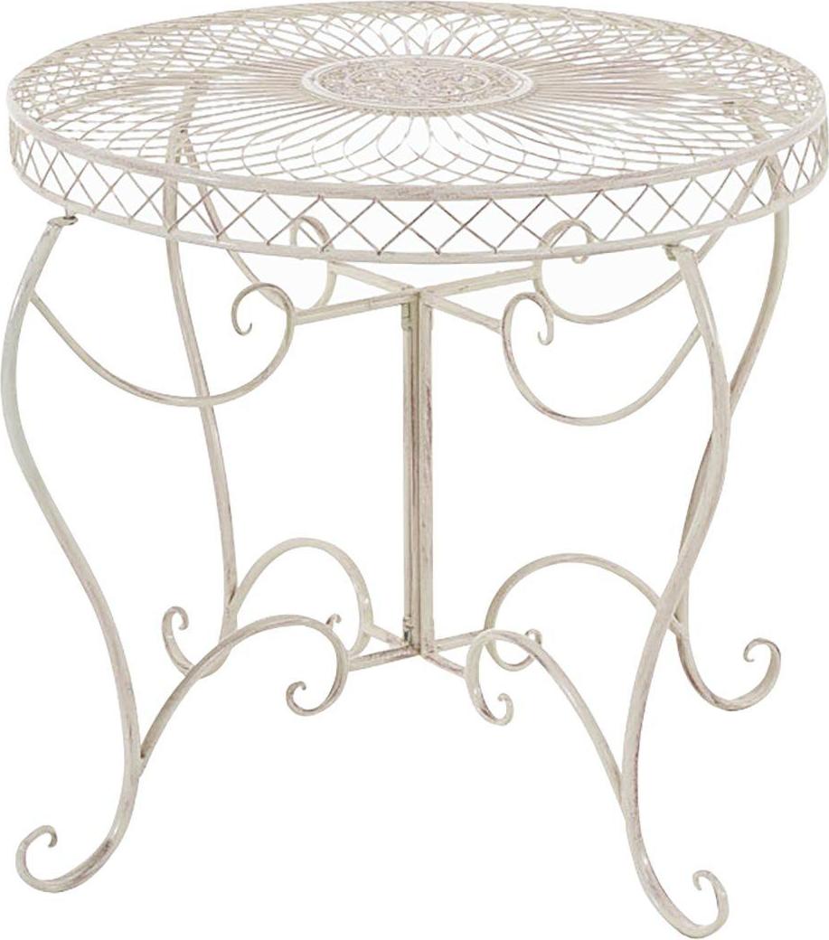 Gartentisch - Nostalgischer Stil - Handgefertigte antike Patina - Eisenstall | Farbe: Antiquitäten