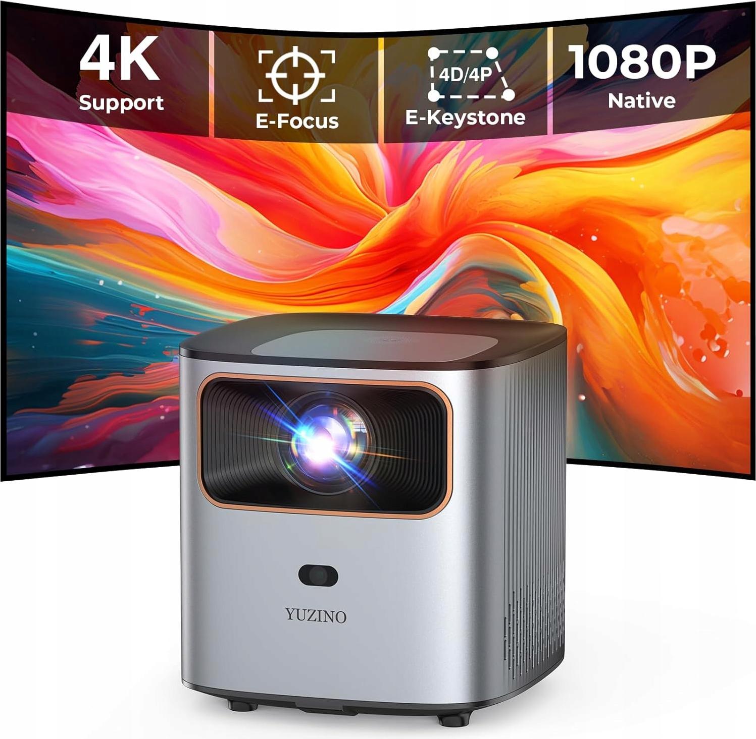 Yuzino Ak-26 1080P Fhd 4000Lm Projektor Bluetooth Wifi Hdmi Diaľkové Ovládanie Reproduktor