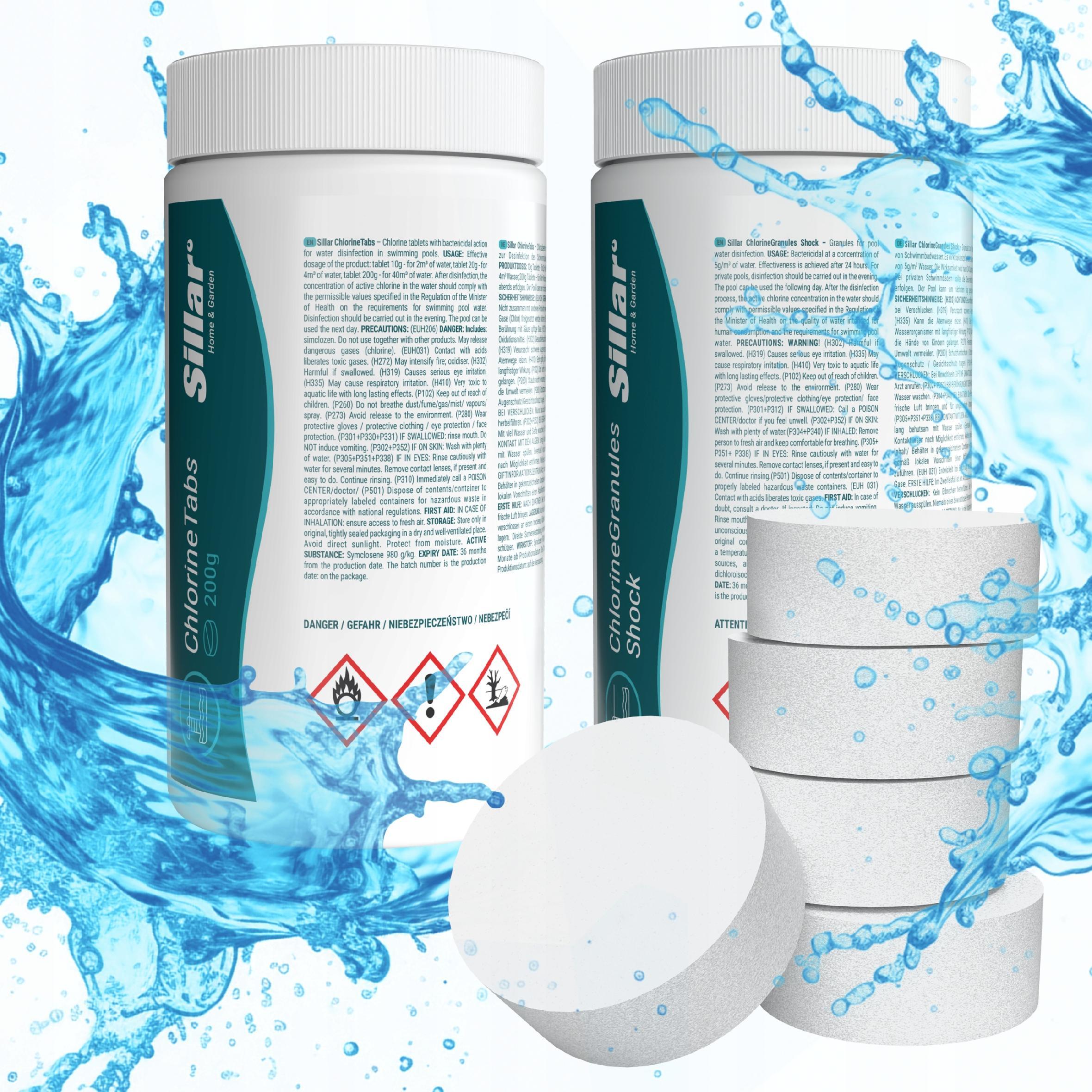 Sillar: Chlorschock 1Kg + Chlortabletten 200G 1Kg