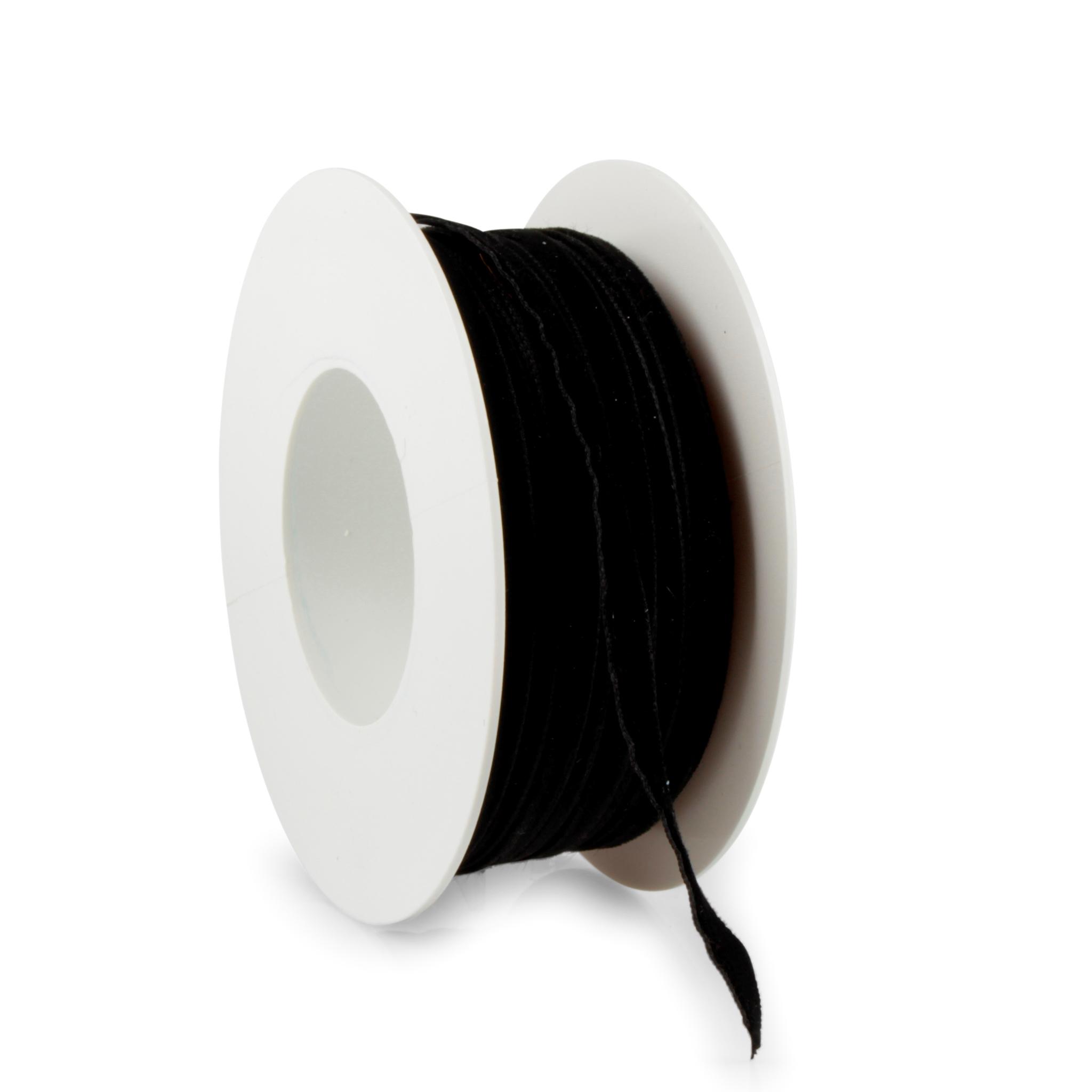 Deko AS Samtband "Velvet" schwarz 18mm 20m 3634-18-20-016