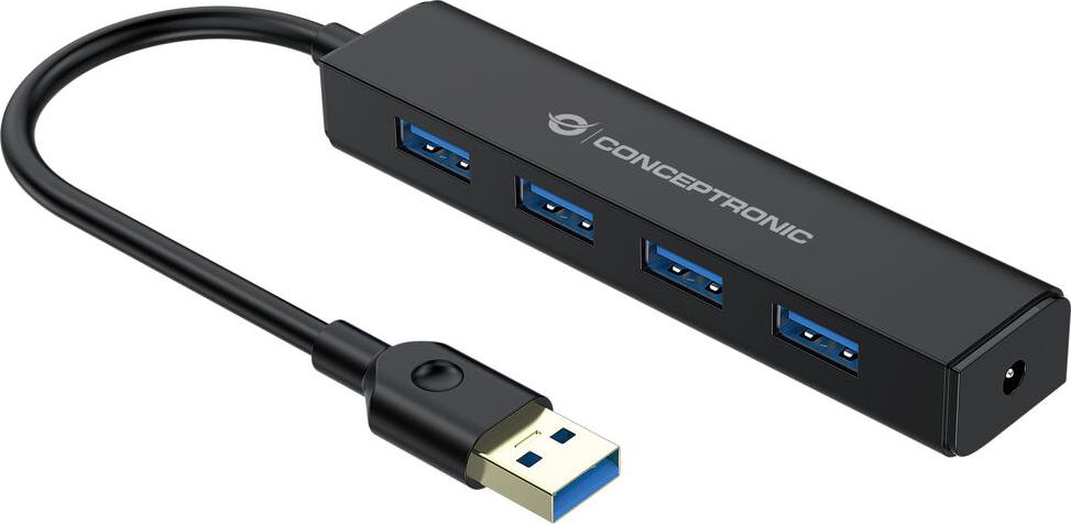 Rozbočovač USB Conceptronic C4PUSB3 Noir