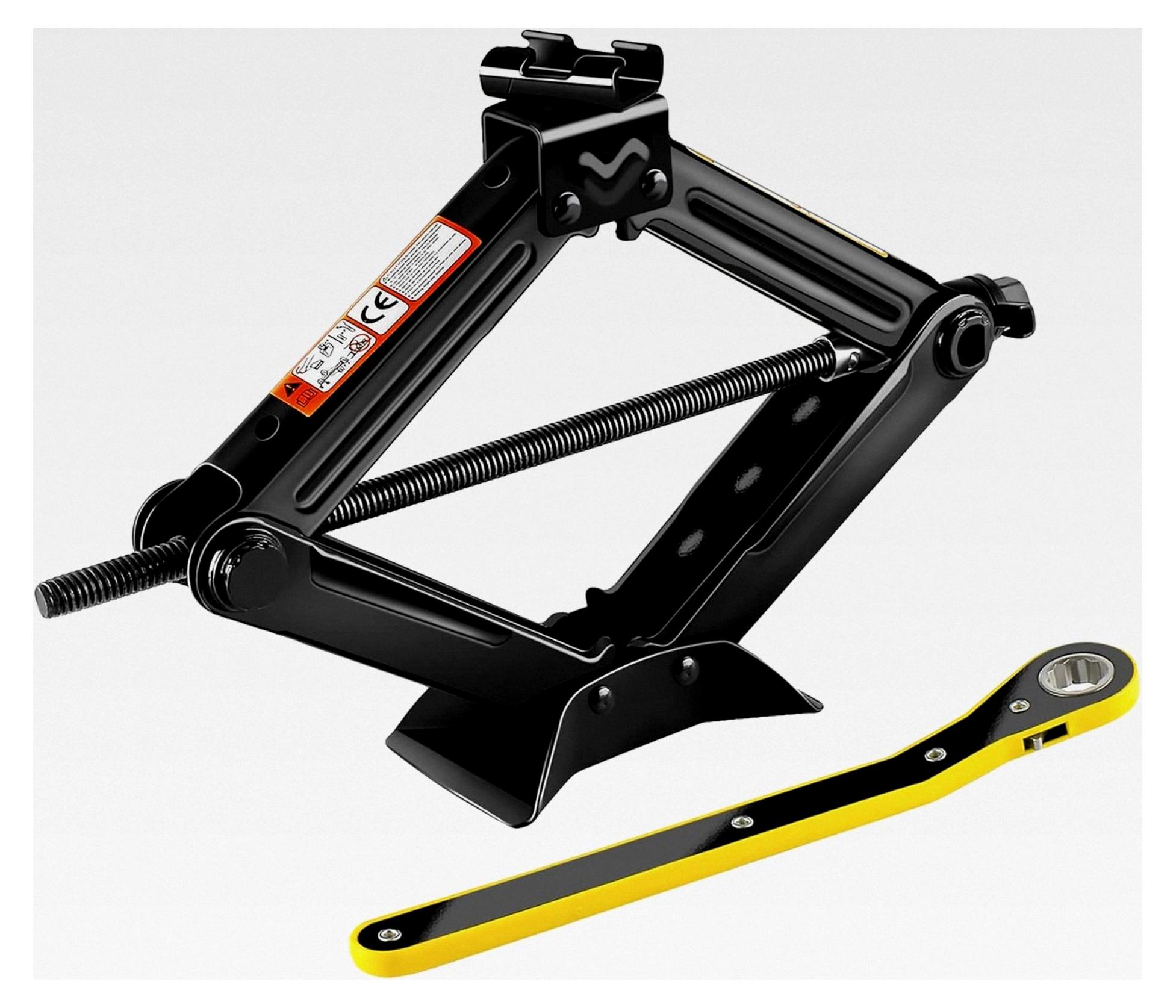 Markenlos Scherenwagenheber für PKW und Kleinlastwagen (Schwarz, 1.5T)