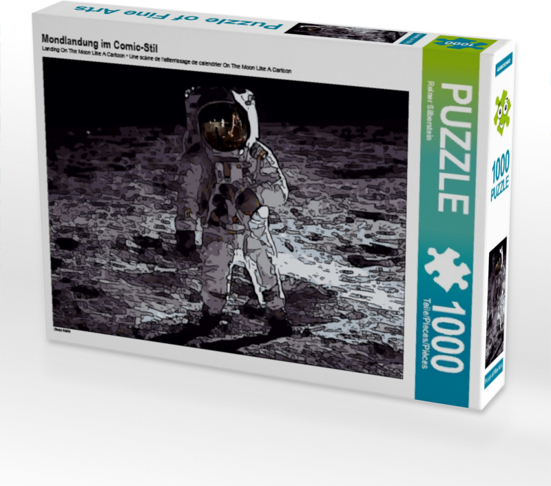 Calvendo Mondlandung im Comic-Stil 1000 Teile Puzzle quer 640x480mm, Silberstein Reiner; 7330372