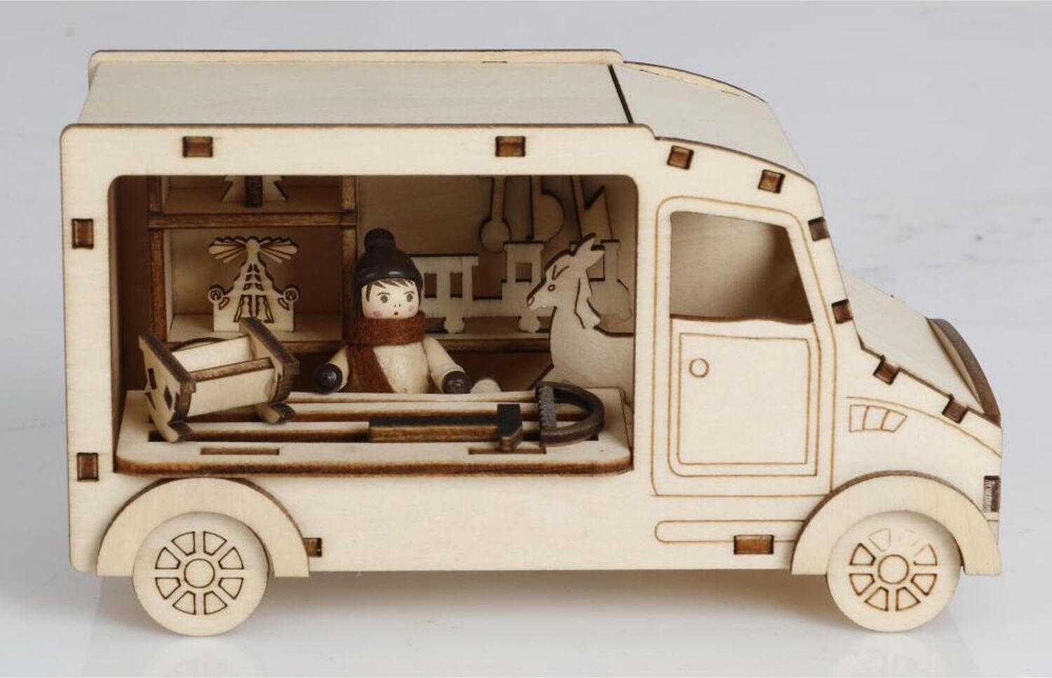 Buri Weihnachts-LKW mit LED Foodtruck Weihnachtsdekoration Weihnachtsauto VX8579-einzeln