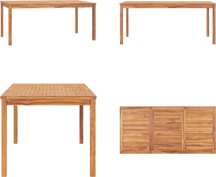 vidaXL Garten Esstisch 180x90x77 cm Massivholz Teak - Esstisch - Esstische - Holztisch - Holztische