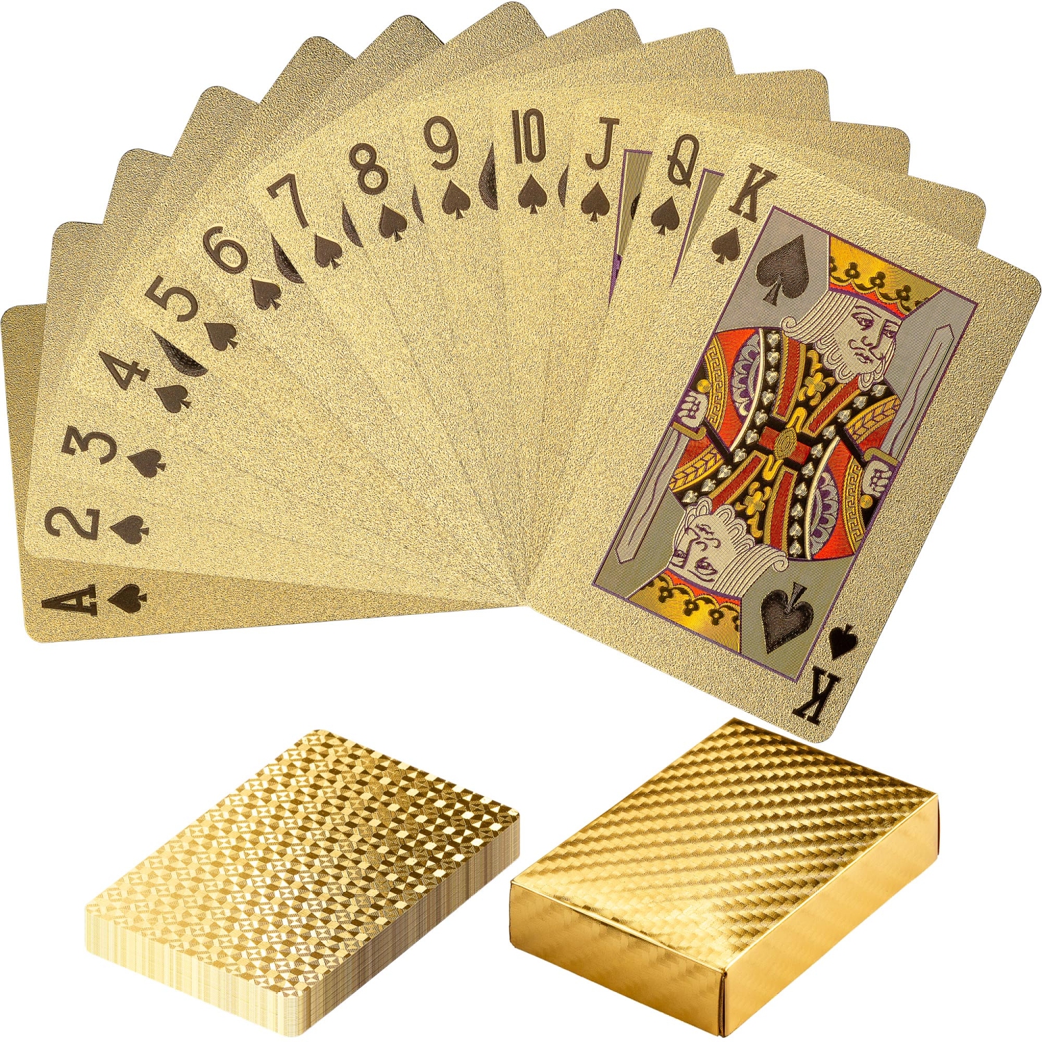 Pokerkarten NEU Goldene Spielkarten Skatkarten 