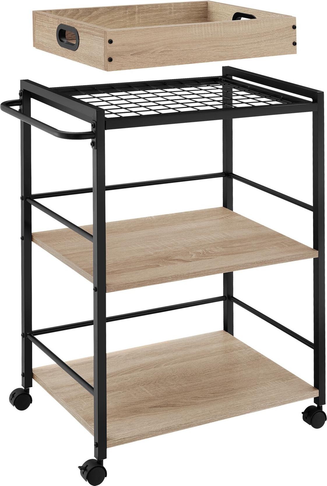 tectake® Servierwagen Worcester 65 x 41,5 x 87 cm 404759