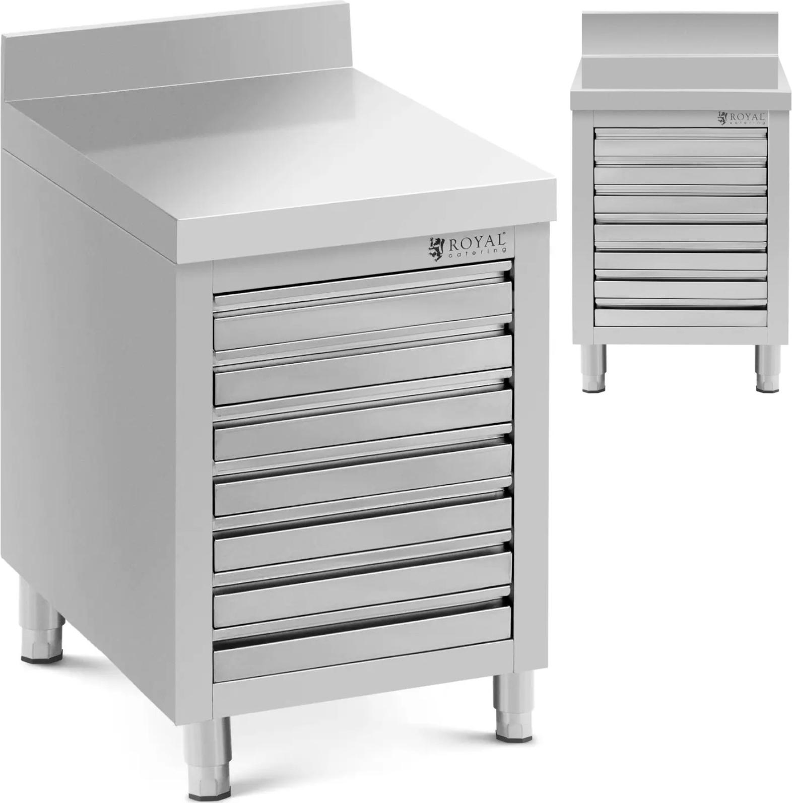 Royal Catering Catering Pizzateigschrank mit Rand 7 Schubladen 50 x 70 cm RCCD-7S