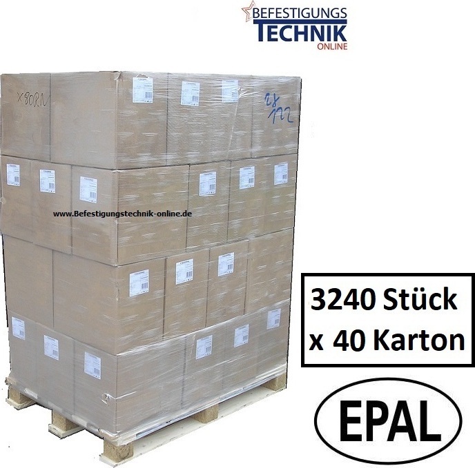 BeTeOn24 1 Palette EPAL Coilnägel 3,3x90mm EURO Paletten (40 Karton a.3240 Stück) für BeA Bostitch Nagler IC9 CNW33/90BKRI-EPALPal.