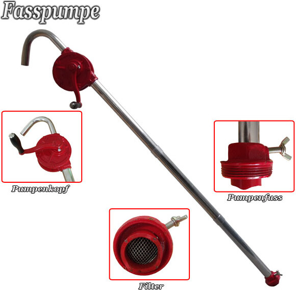 Mauk Handpumpe 1140 L/H Drehschieberpumpe Fasspumpe Ölpumpe Kurbelpumpe Metal 69