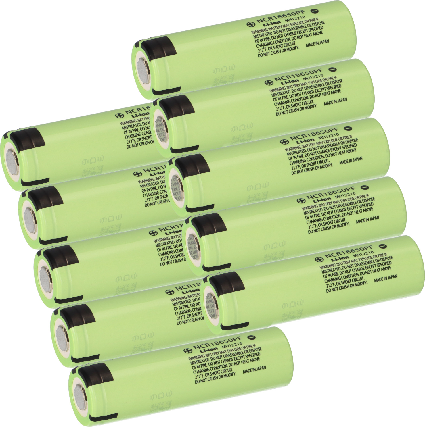 10x Schrumpffolie Für 18650 Zellen – Gelb, 7,2x3 Cm, Schrumpftemperatur 80 °C, -40 Bis +105 °C