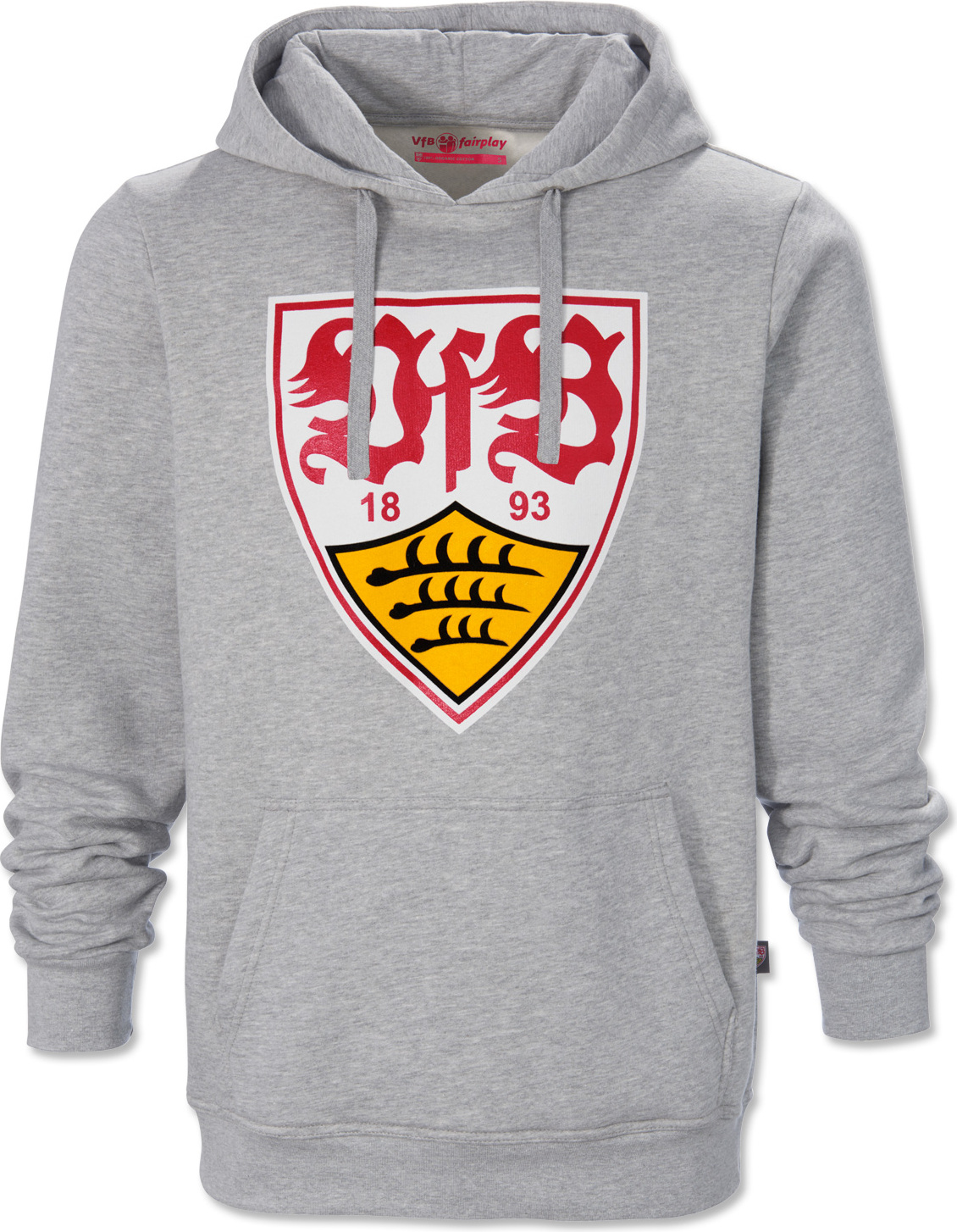VFB Stuttgart 1893 e.V. VfB Stuttgart Hoody Wappen grau Gr. XL