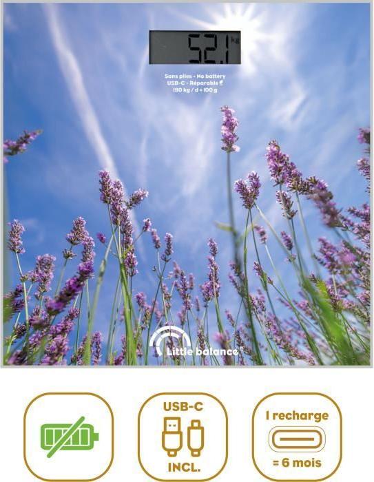 Personenwaage - LITTLE BALANCE - USB-C - Lavendel LIT3760240788423