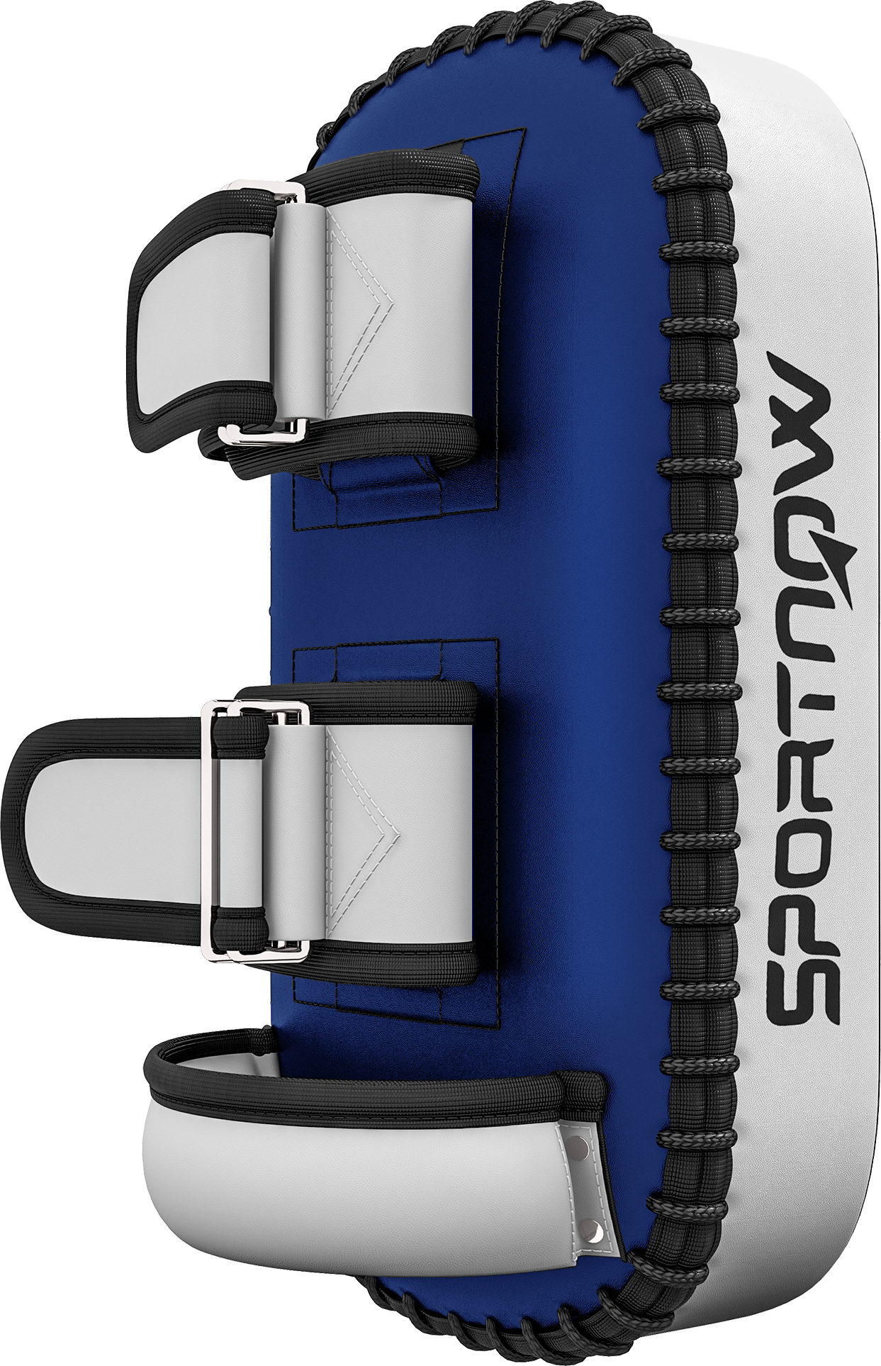 SPORTNOW Gepolsterte Boxarmpolster, Muay Thai Pad aus Polyurethanund EPE mit Riemen und Griff, 38x20x18 cm, Blau A91-312V00BU