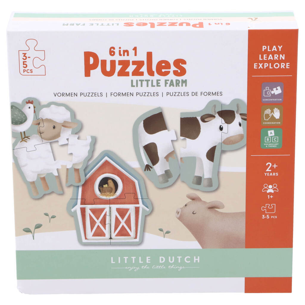 Little Dutch Little Farm Puzzle - 6-in-1 LD7148