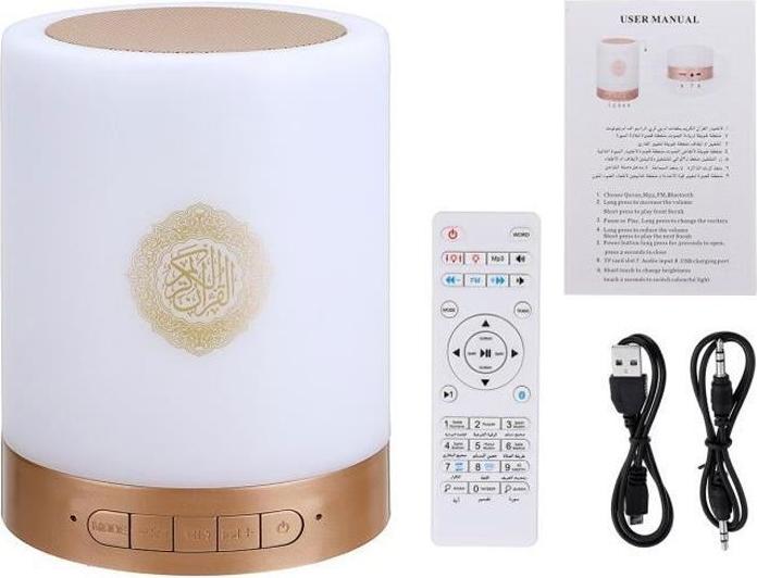 Mmgoqqt NEUFU Tragbarer kabelloser Bluetooth-Lautsprecher – Koran – 17 Sprachen – 16 Sprachen – 8 GB TF-Karte Kau-LA-25126-304
