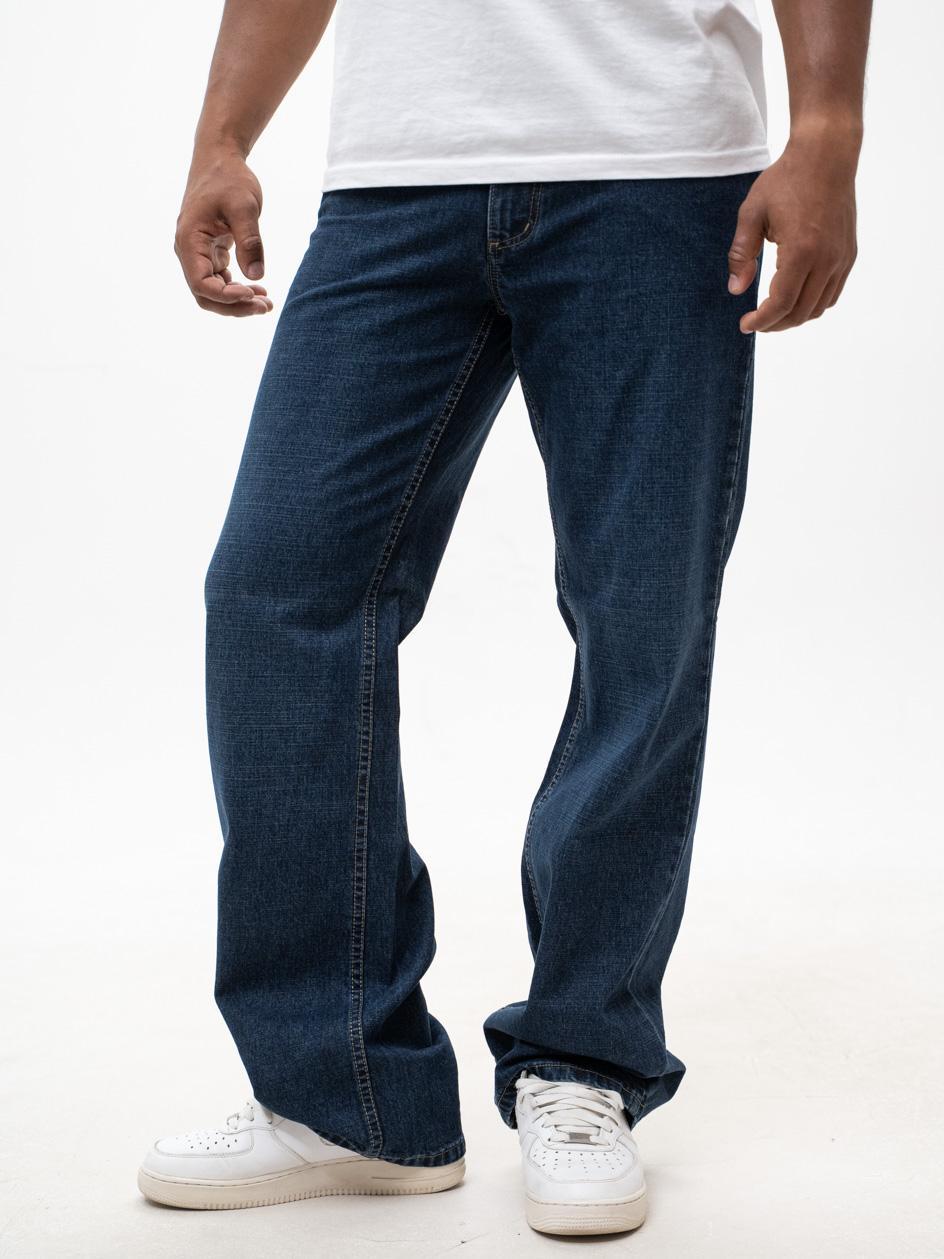 Herren-Jeans-Hose Dunkelblau Stanley Zickzack 38/32