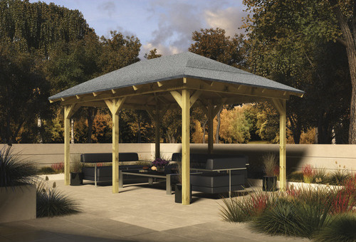 Pavillon Karibu Eco Taura 289 x 429 cm kesseldruckimprägniert 74439