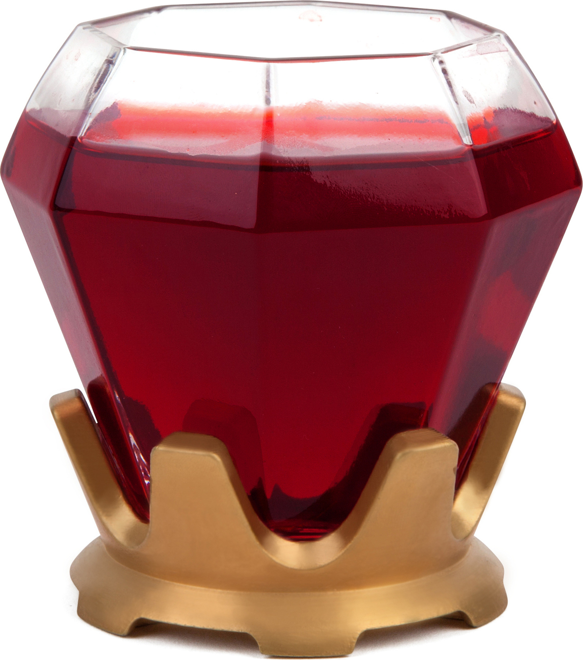 Unbekannt Diamantring Weinglas mit Silikonuntersetzer