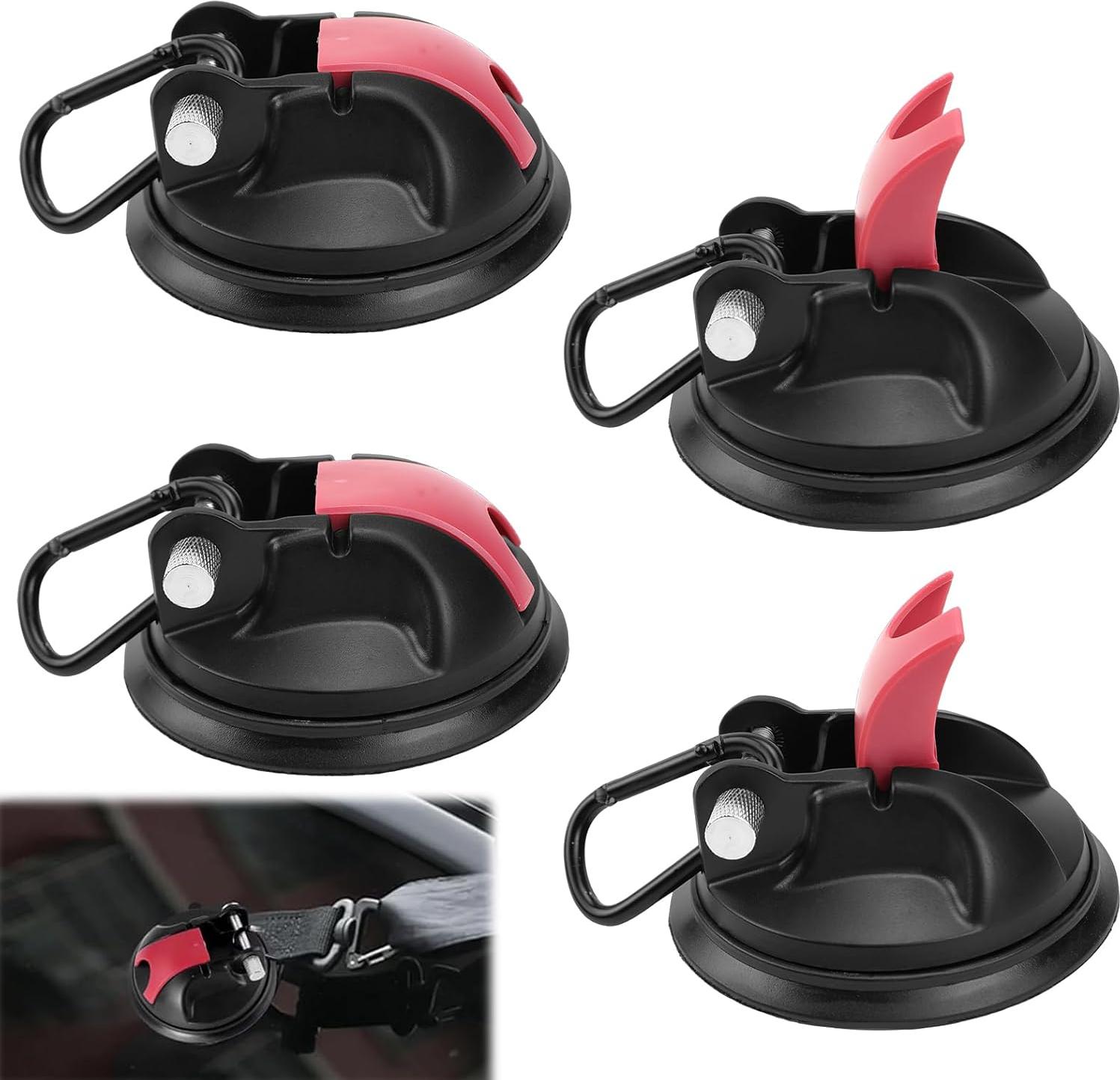 Cartrend Caravan Saugnapfhaken – 2er Set, Max. 4 Kg Belastung, Für Wohnmobil, Boot, Küche, Bad