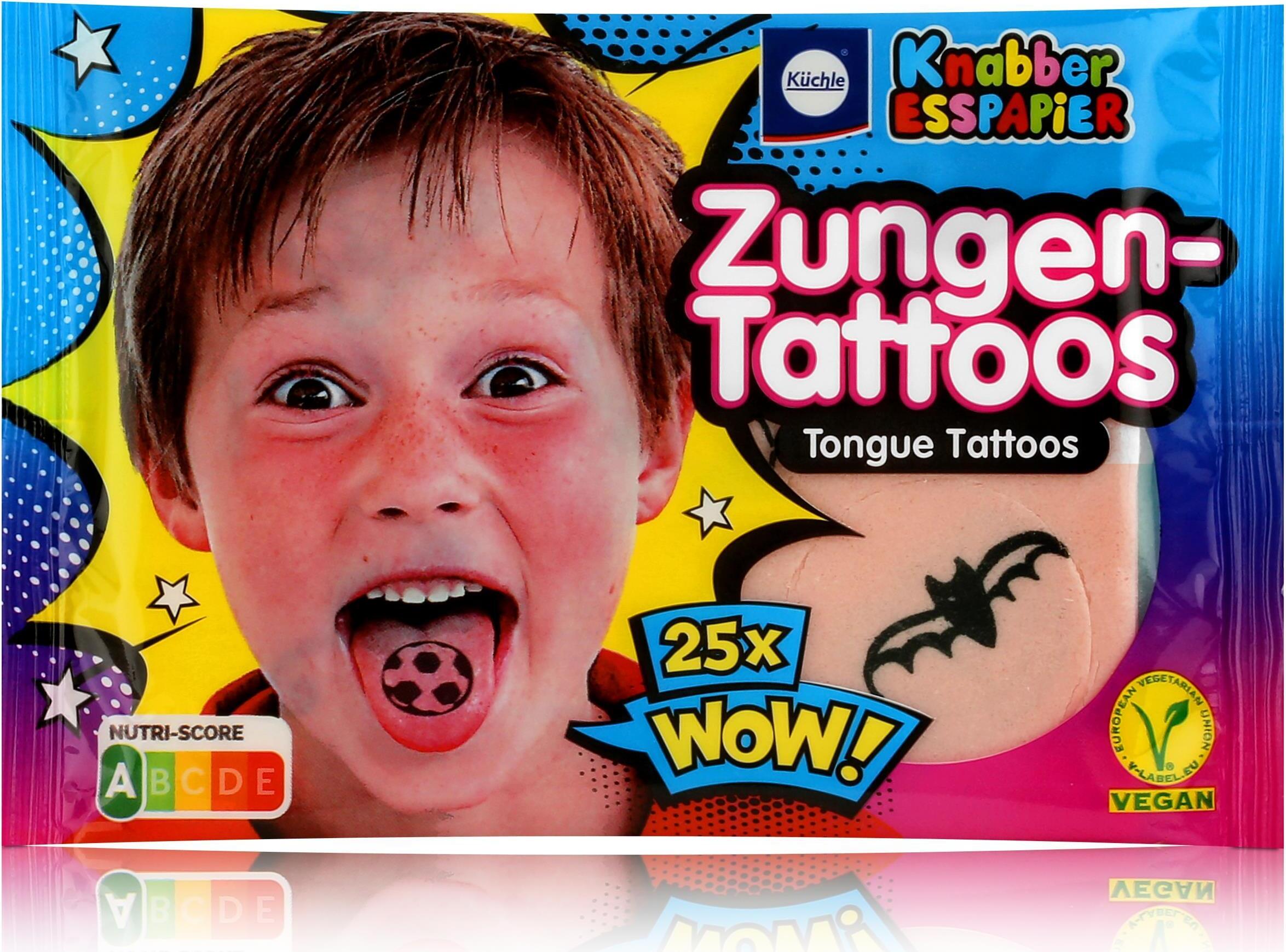 W.u.H. Küchle Küchle Knabber-Esspapier Zungen-Tattoos 25er 926463