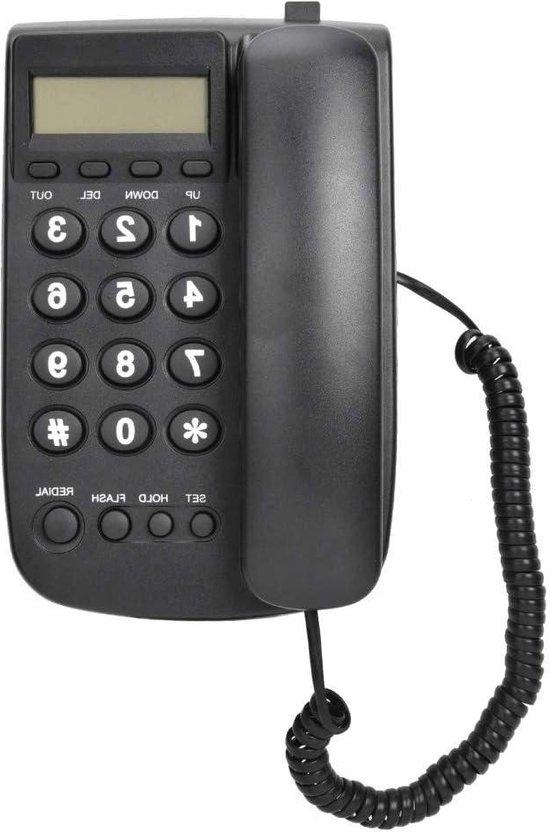 OEM Wandtelefoon mit automatischer Identifizierung FSK/DTMF - für Heim und Büro - Schwarz. 2026